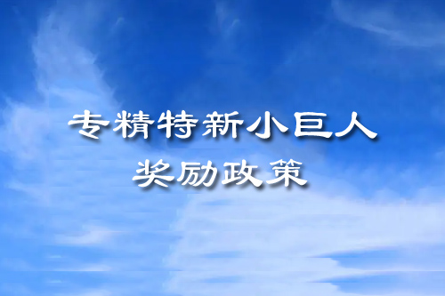 专精特新小巨人奖励政策（广东省、广州市、黄埔区、开发区）