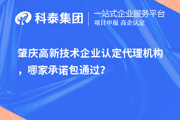 肇庆高新技术企业认定代理机构，哪家承诺包通过？