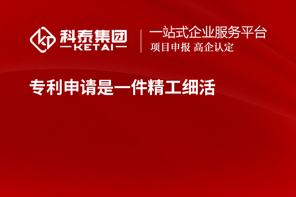 专利申请是一件精工细活