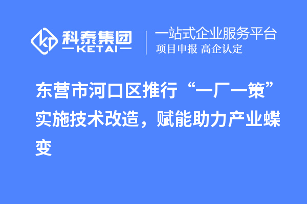 东营市河口区推行“一厂一策”实施技术改造，赋能助力产业蝶变