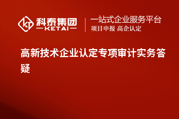 高新技术企业认定专项审计实务答疑