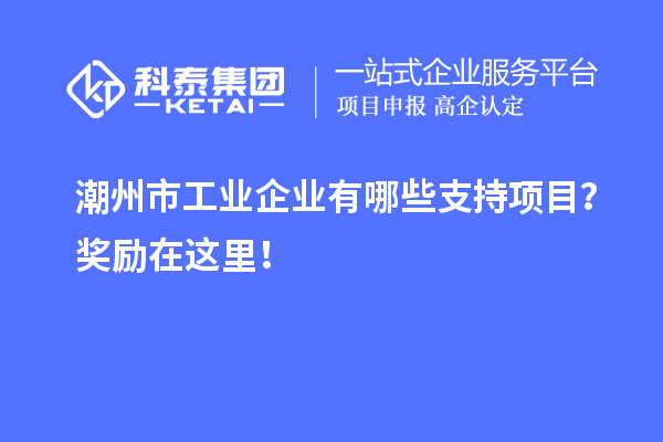 潮州市工业企业有哪些支持项目？奖励在这里！