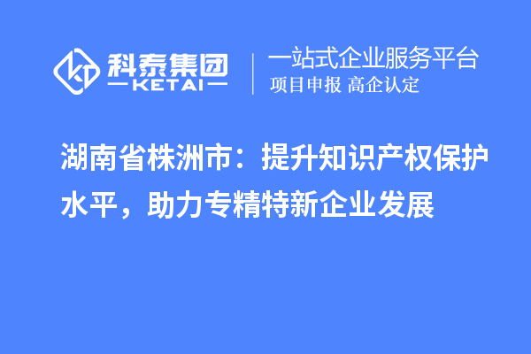 湖南省株洲市：提升知识产权?；に?，助力专精特新企业发展