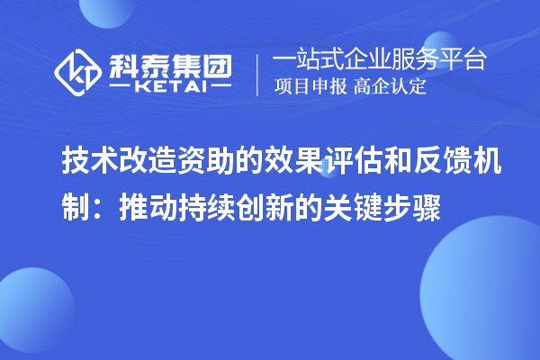 技术改造资助的效果评估和反馈机制:推动持续创新的关键步骤