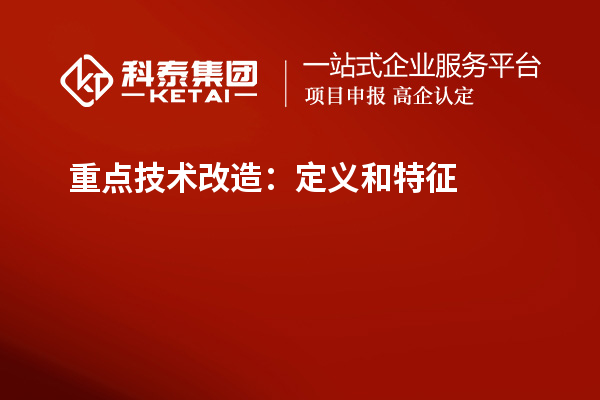 重点技术改造:定义和特征