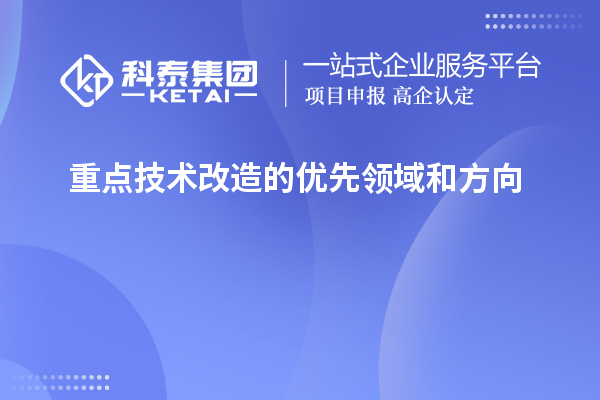 重点技术改造的优先领域和方向