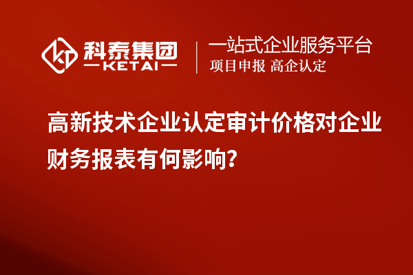 高新技术企业认定审计价格对企业财务报表有何影响？