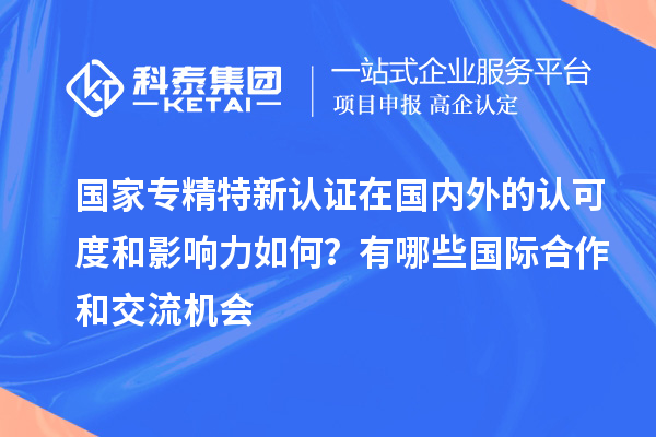 国家专精特新认证在国内外的认可度和影响力如何？有哪些国际合作和交流机会