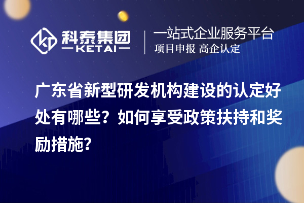 广东省新型研发机构建设的认定好处有哪些？如何享受政策扶持和奖励措施？