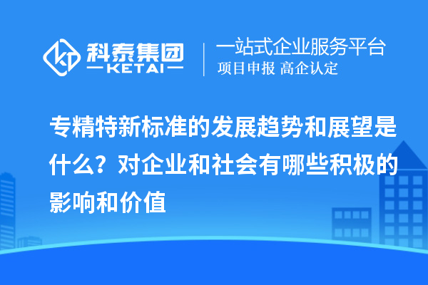 专精特新标准的发展趋势和展望是什么？对企业和社会有哪些积极的影响和价值