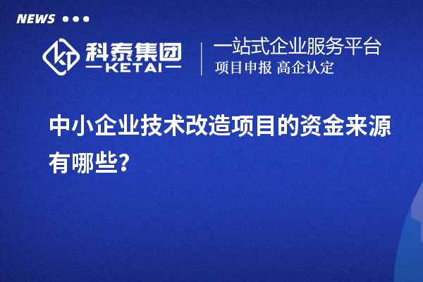 中小企业技术改造项目的资金来源有哪些？