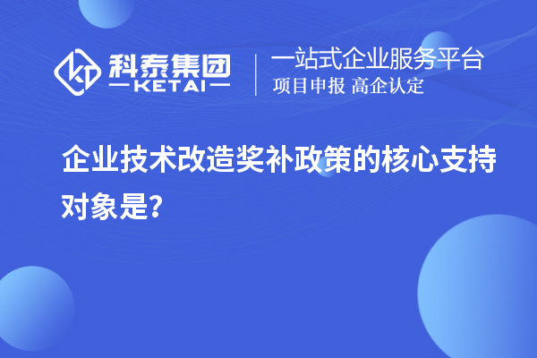 企业技术改造奖补政策的核心支持对象是？
