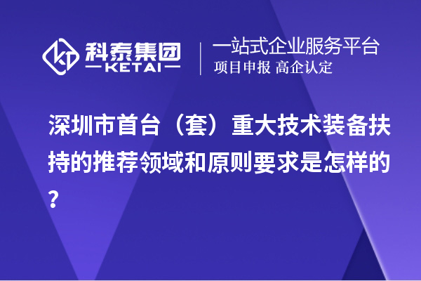 深圳市首台（套）重大技术装备扶持的推荐领域和原则要求是怎样的？