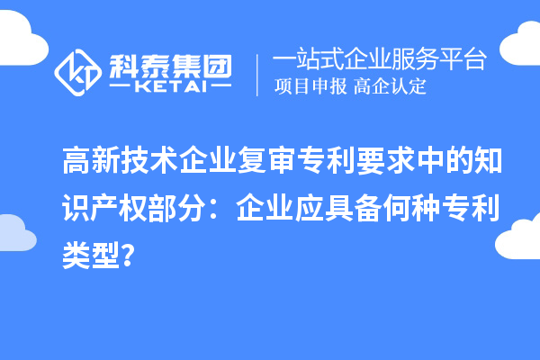 高新技术企业复审专利要求中的知识产权部分：企业应具备何种专利类型？