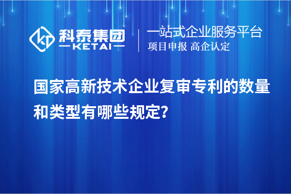 国家高新技术企业复审专利的数量和类型有哪些规定？