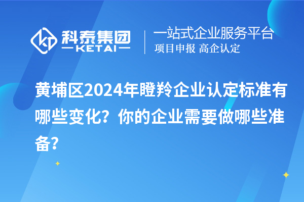 黄埔区2024年瞪羚企业认定标准有哪些变化？你的企业需要做哪些准备？