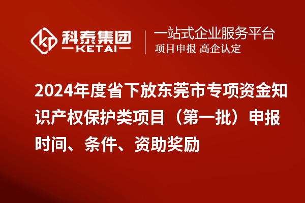 2024年度省下放东莞市专项资金知识产权?；だ嘞钅浚ǖ谝慌┥瓯ㄊ奔?、条件、资助奖励