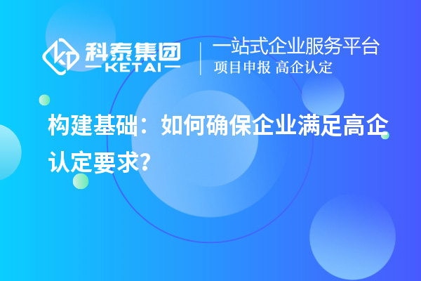 构建基础：如何确保企业满足高企认定要求？