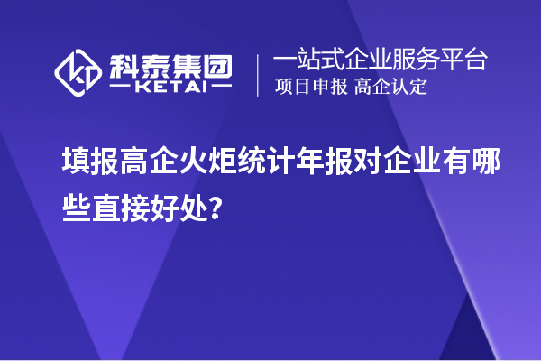 填报高企火炬统计年报对企业有哪些直接好处?