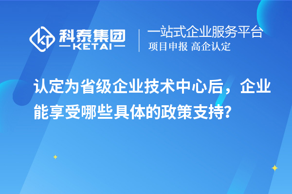 认定为省级企业技术中心后，企业能享受哪些具体的政策支持？