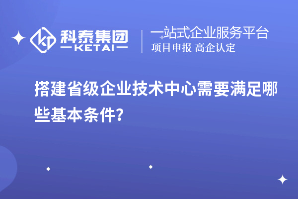 搭建省级企业技术中心需要满足哪些基本条件？