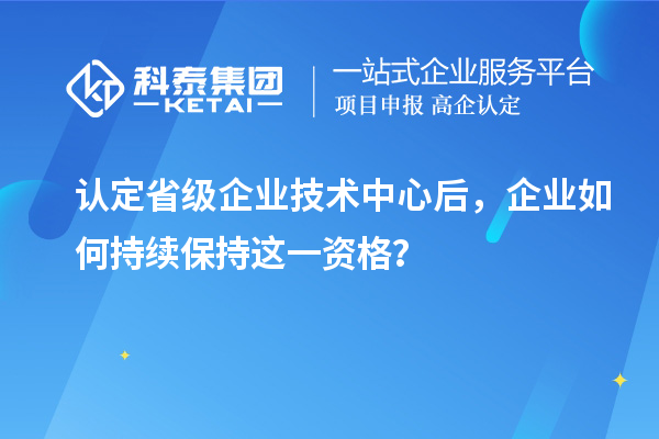认定省级企业技术中心后，企业如何持续保持这一资格？