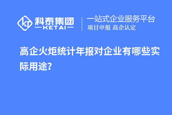 高企火炬统计年报对企业有哪些实际用途?