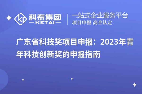广东省科技奖项目申报：2023年青年科技创新奖的申报指南