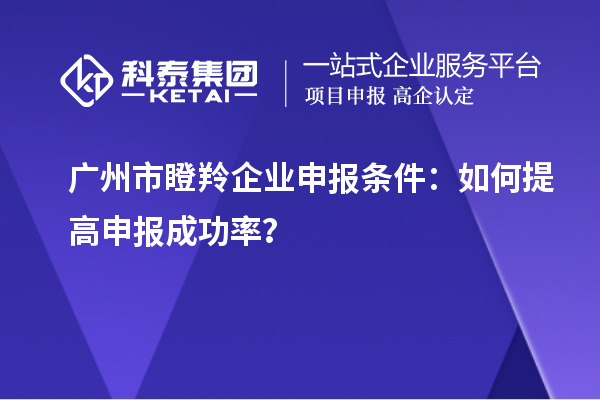 广州市瞪羚企业申报条件：如何提高申报成功率？