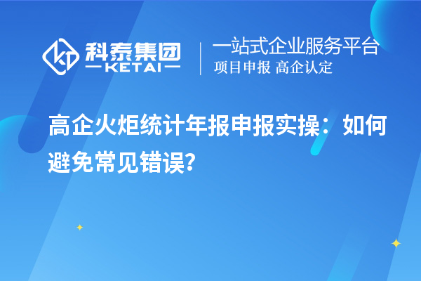 高企火炬统计年报申报实操：如何避免常见错误？