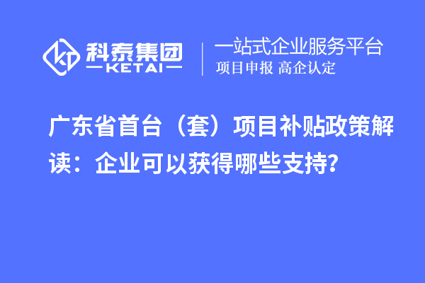 广东省首台(套)<a href=http://m.1ys1w.cn/jiedu.html target=_blank class=infotextkey>项目补贴政策</a>解读:企业可以获得哪些支持?
