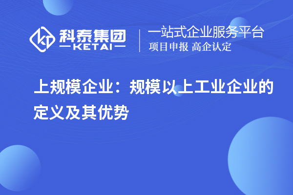 上规模企业:规模以上工业企业的定义及其优势