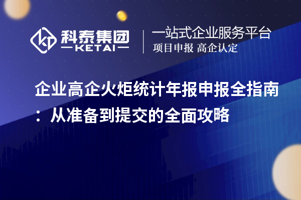 企业高企火炬统计年报申报全指南:从准备到提交的全面攻略