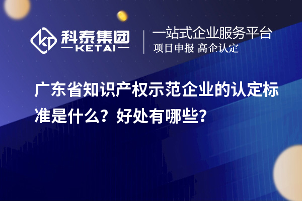 广东省知识产权示范企业的认定标准是什么？好处有哪些？