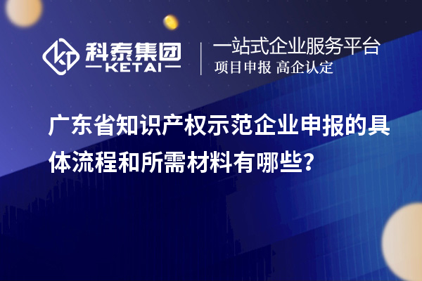 广东省知识产权示范企业申报的具体流程和所需材料有哪些？
