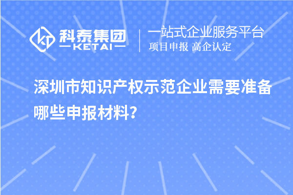 深圳市知识产权示范企业需要准备哪些申报材料？