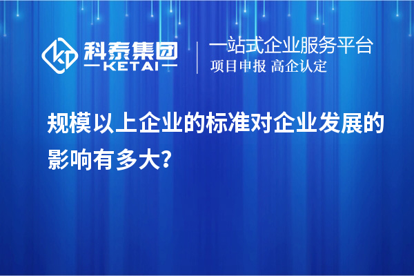 规模以上企业的标准对企业发展的影响有多大？