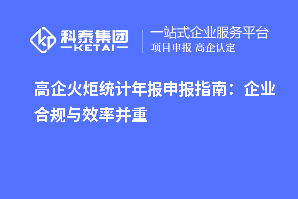 高企火炬统计年报申报指南:企业合规与效率并重