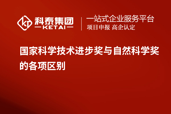 国家科学技术进步奖与自然科学奖的各项区别