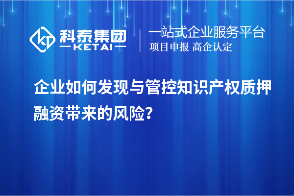 企业如何发现与管控知识产权质押融资带来的风险？