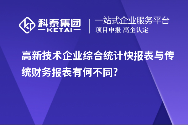 高新技术企业综合统计快报表与传统财务报表有何不同?