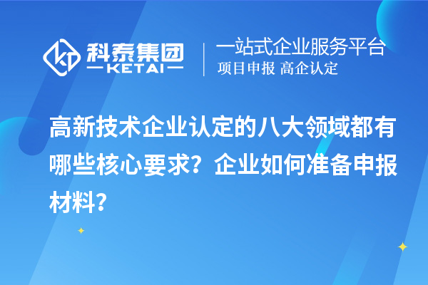 高新技术企业认定的八大领域都有哪些核心要求？企业如何准备申报材料？