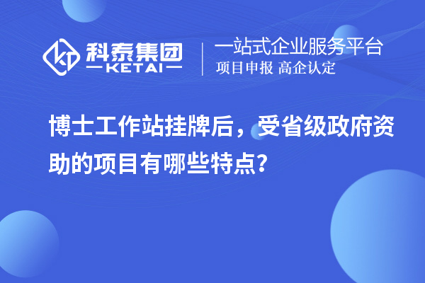 博士工作站挂牌后，受省级政府资助的项目有哪些特点？