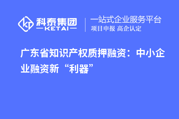 广东省知识产权质押融资:中小企业融资新“利器”
