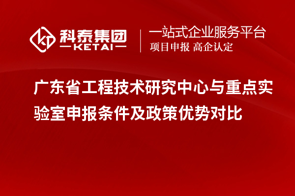 广东省工程技术研究中心与重点实验室申报条件及政策优势对比