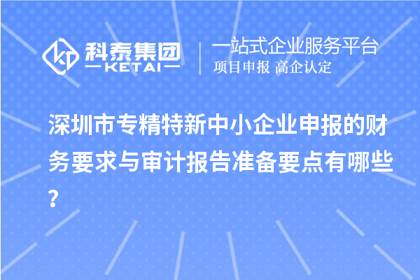 <a href=http://m.1ys1w.cn/shenzhen/ target=_blank class=infotextkey>深圳市专精特新</a>中小企业申报的财务要求与审计报告准备要点有哪些？