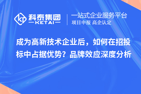 成为高新技术企业后，如何在招投标中占据优势？品牌效应深度分析