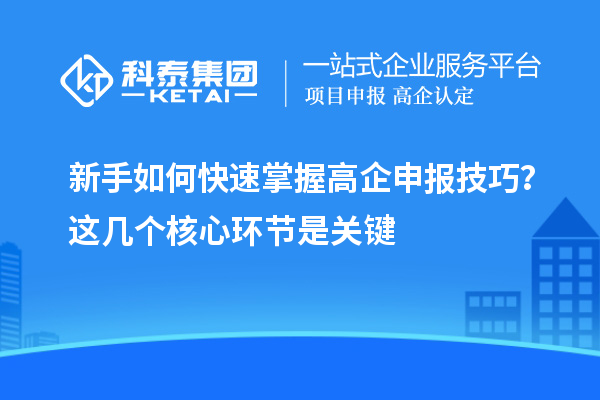 新手如何快速掌握高企申报技巧？这几个核心环节是关键