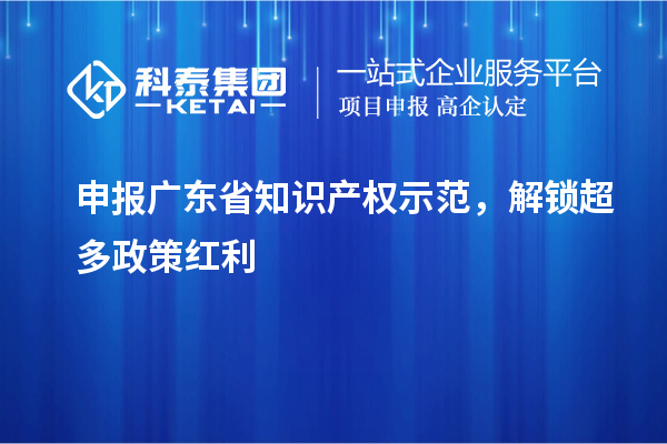 申报广东省知识产权示范，解锁超多政策红利