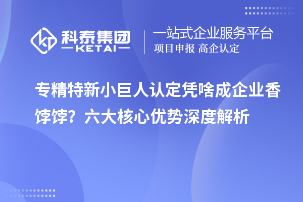 专精特新小巨人认定凭啥成企业香饽饽？六大核心优势深度解析